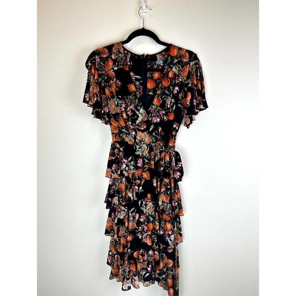NWOT Eva Franco (Anthropologie) Orange Grove Tiered Dress 0